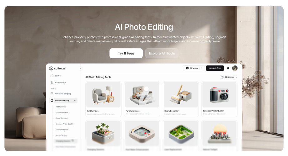 AI Photo Editing showcase