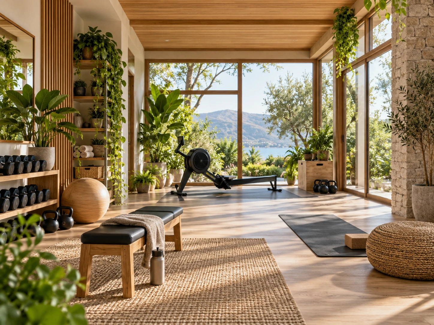 Biophilic Fitness home gym design