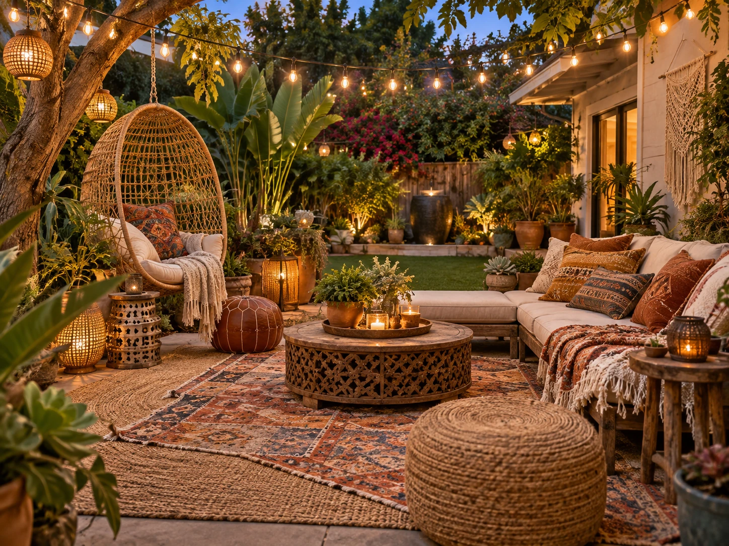 Bohemian backyard design