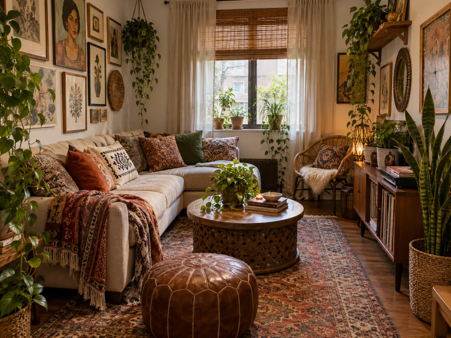 Bohemian small living room design