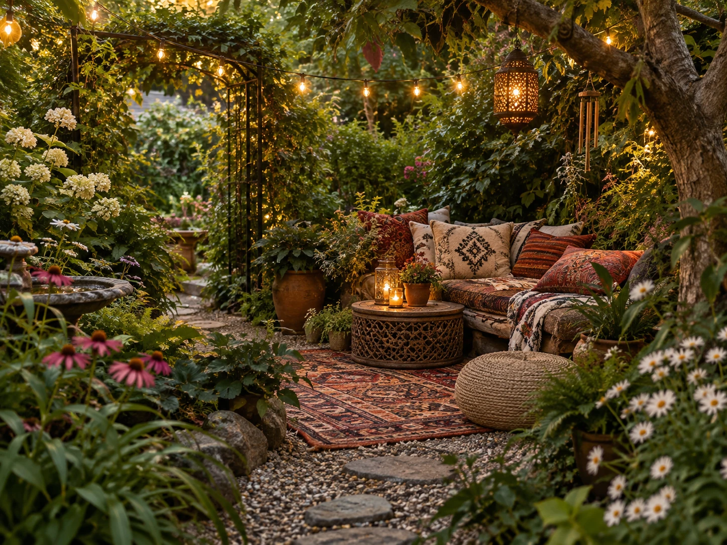 Bohemian garden design