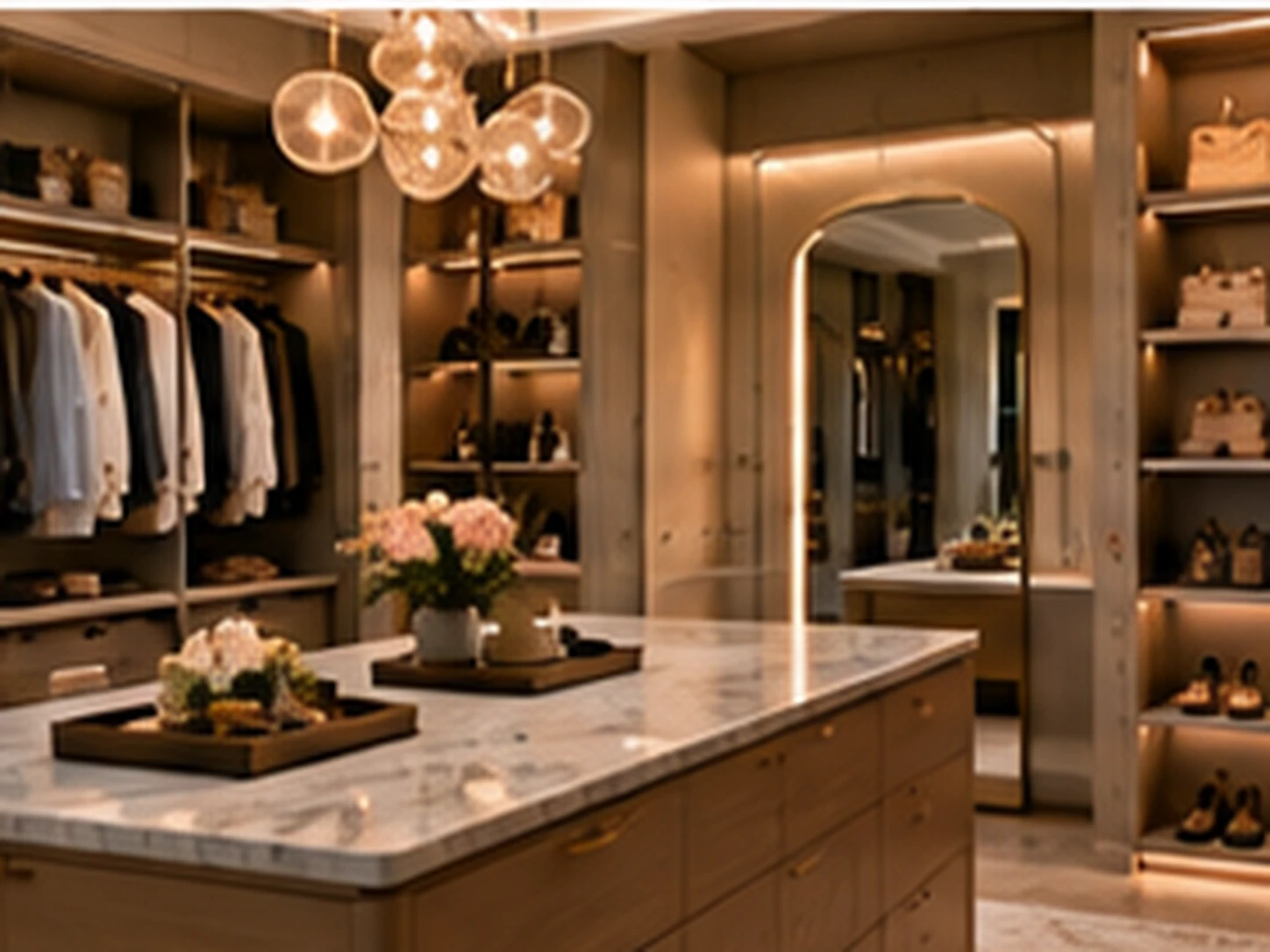 Boutique Glass walk-in closet design