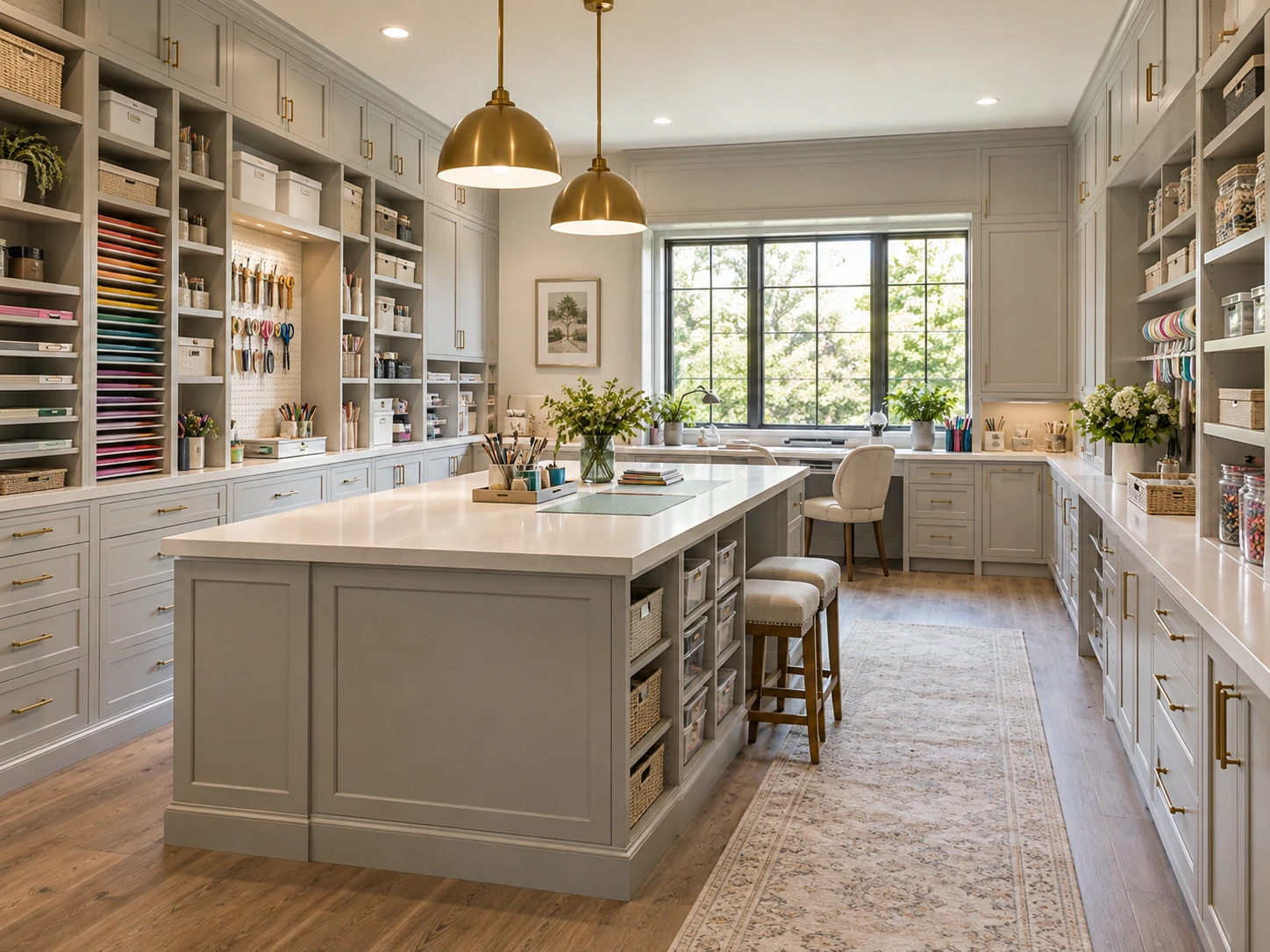 Built-In Craft Lab craft room design