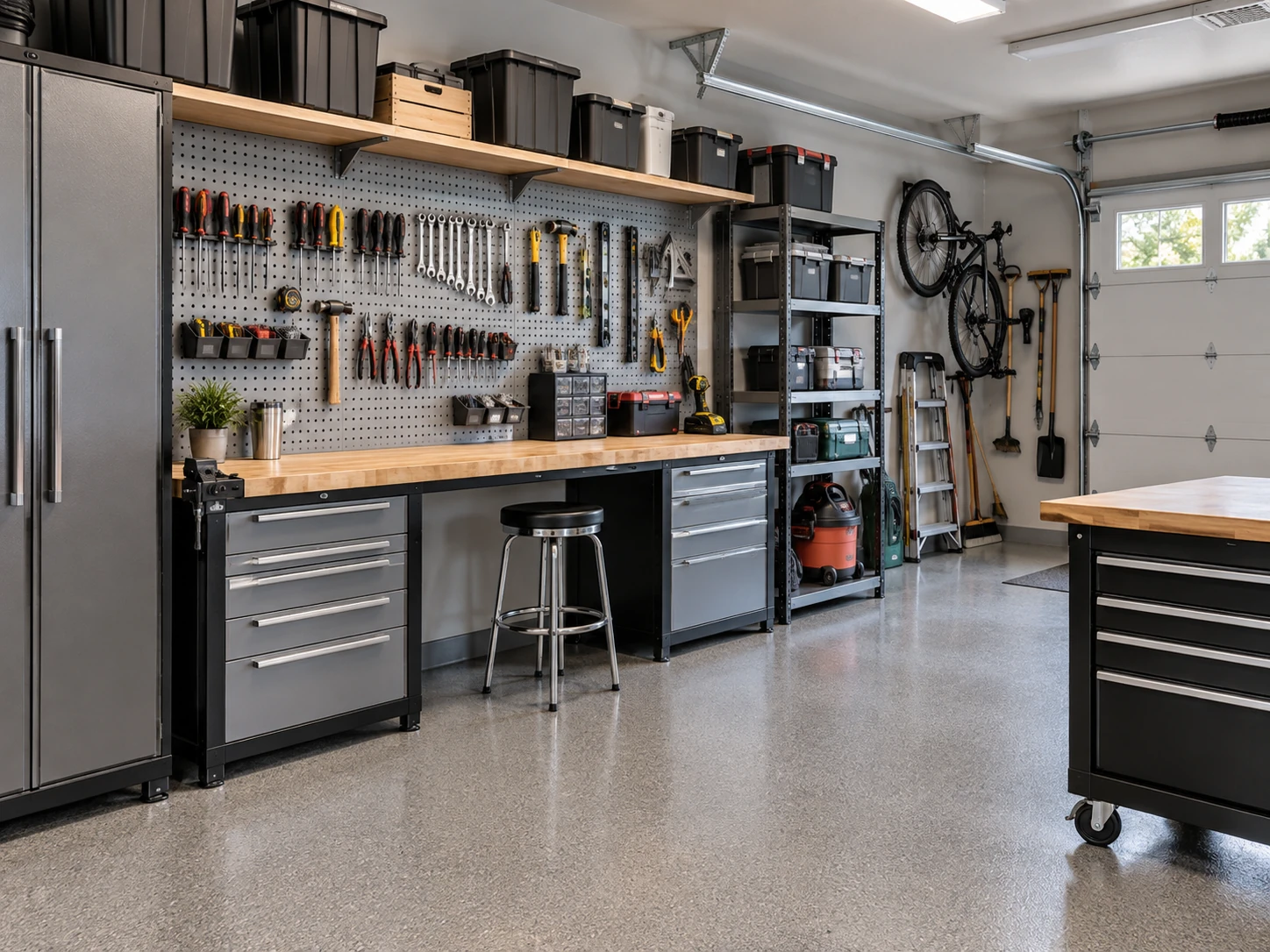Clean Workshop garage design