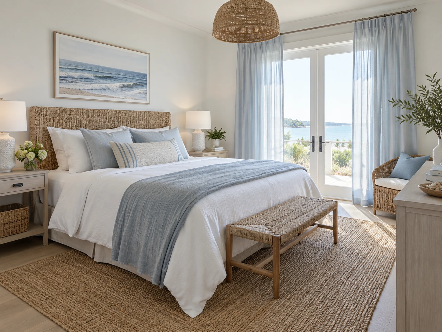 Coastal Calm guest bedroom design