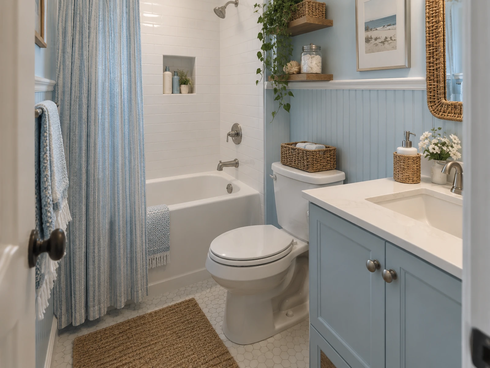 Coastal small bathroom design