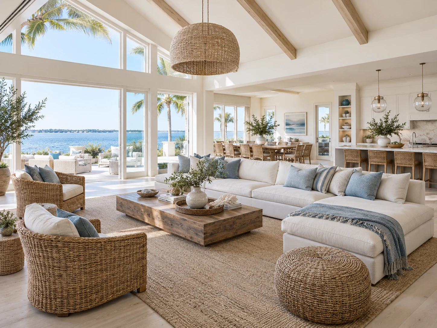 Coastal great room design