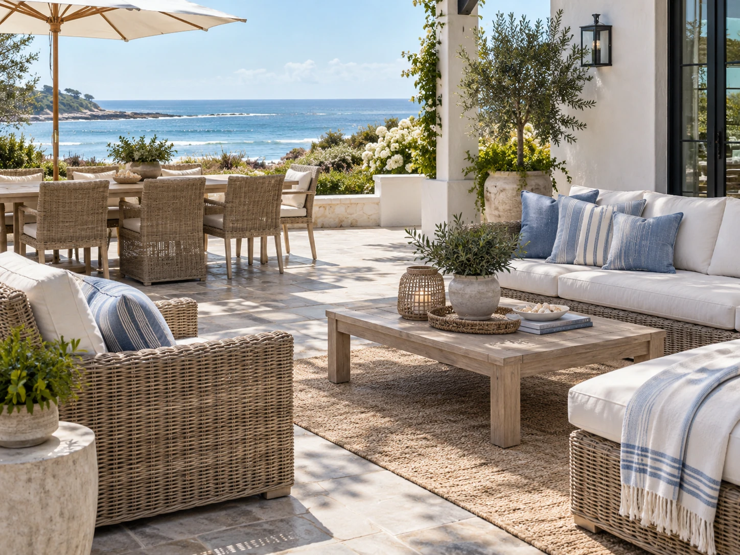 Coastal outdoor patio design