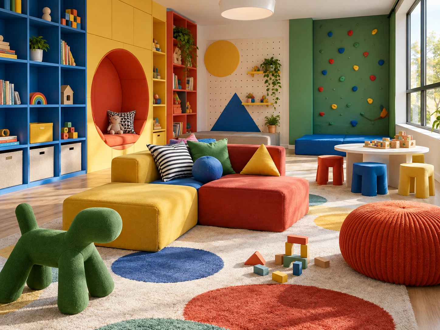 Color-Block Playroom kids playroom design