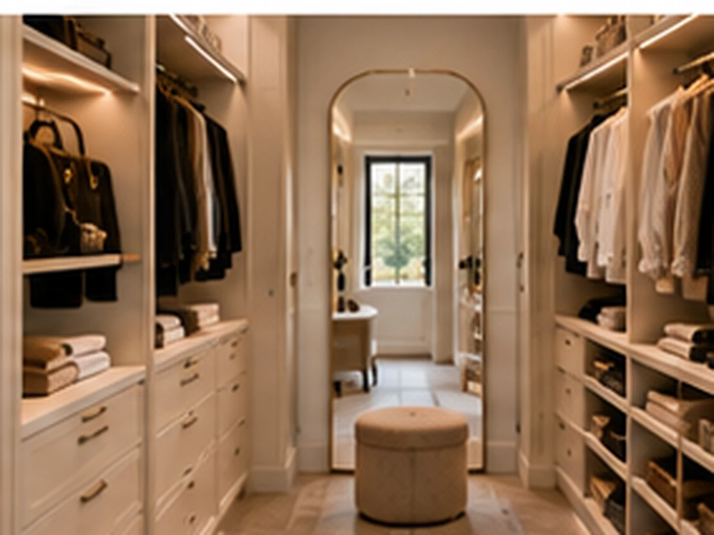 Compact Luxury walk-in closet design