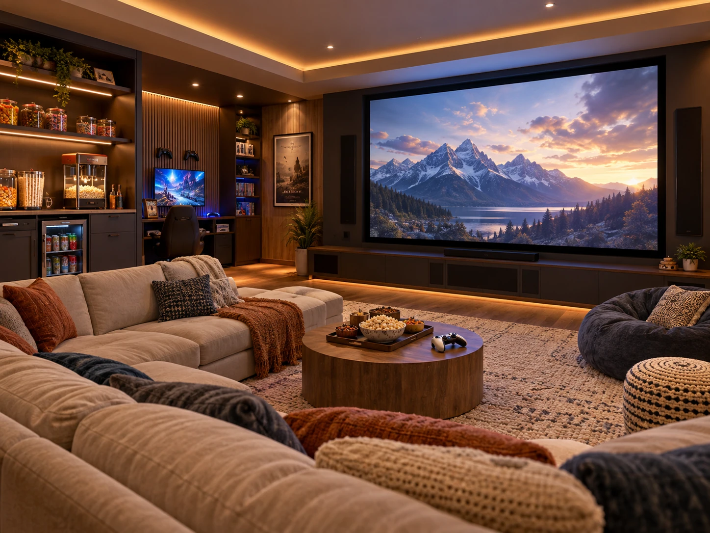 Family Media Room home theater design