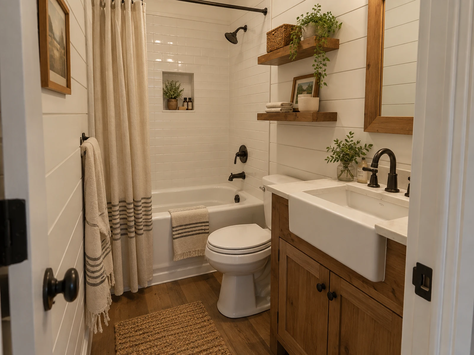 Farmhouse small bathroom design