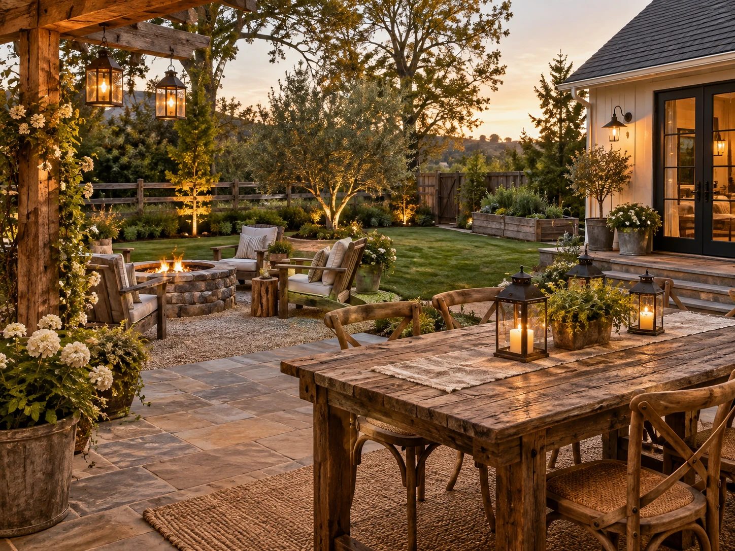 Farmhouse backyard design