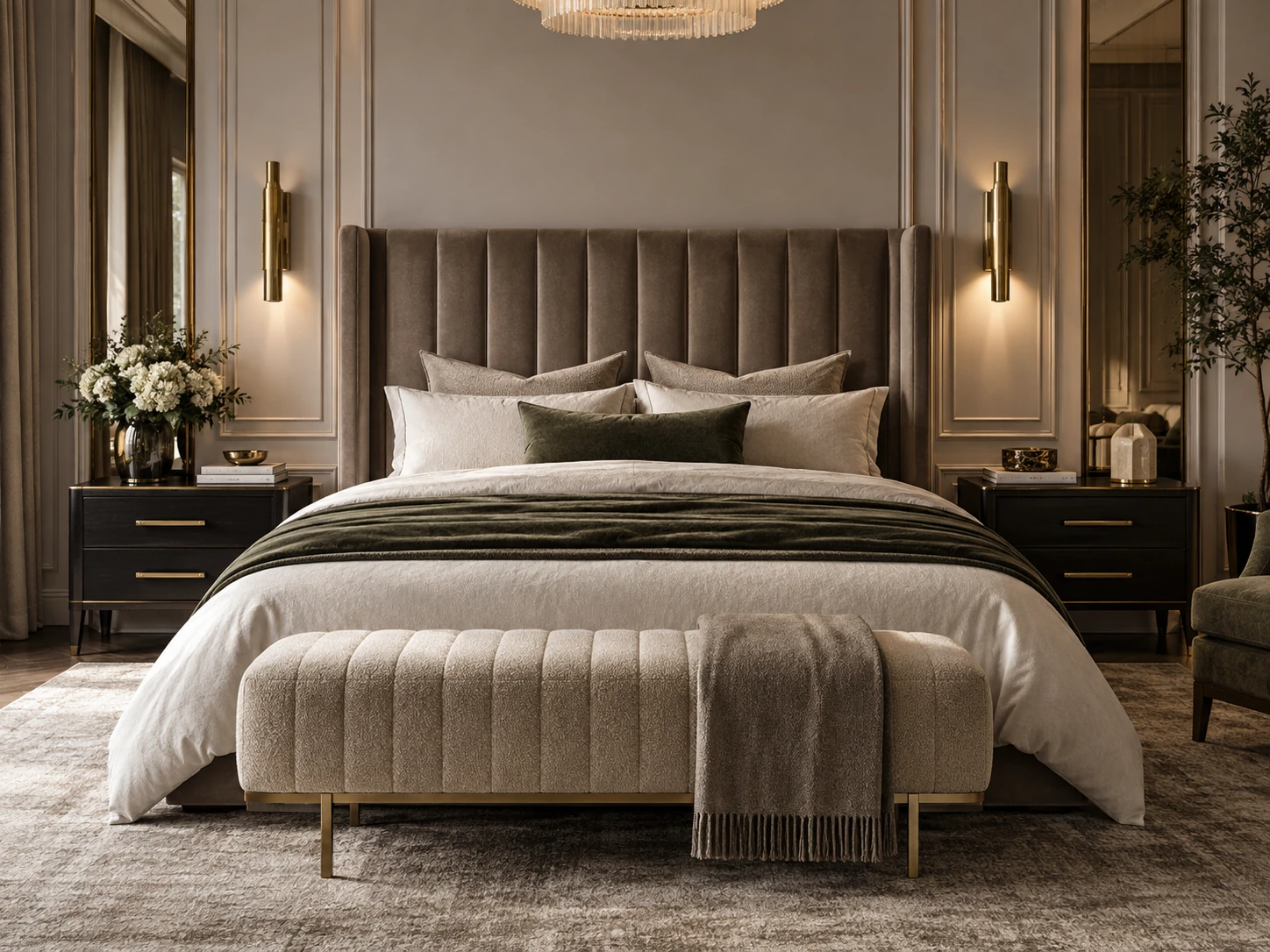 Hotel Luxe master bedroom design