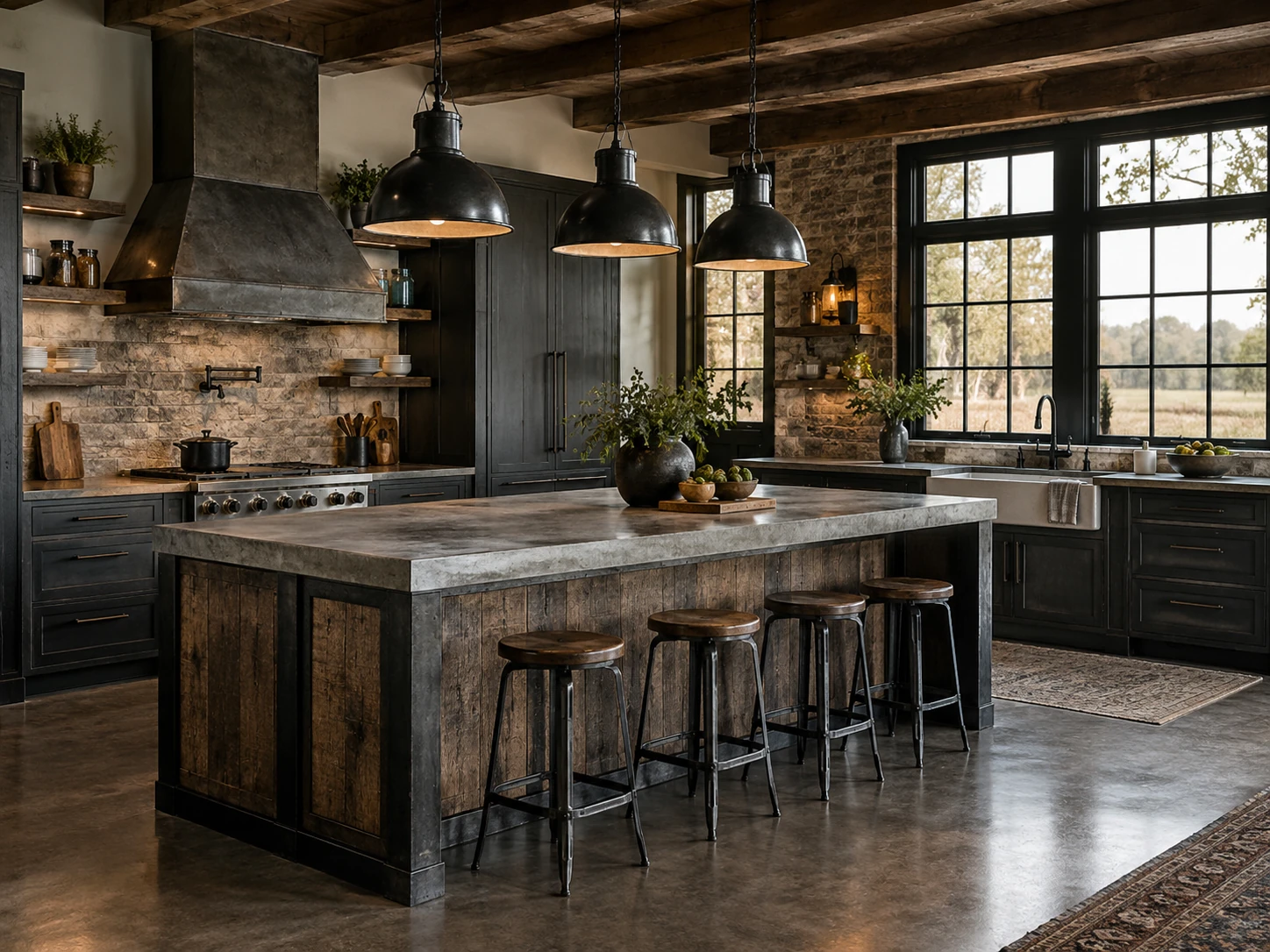 Industrial farmhouse kitchen design