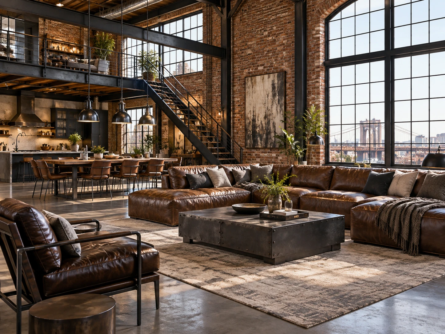 Industrial great room design