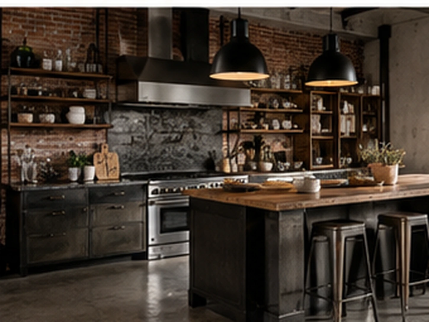 Industrial small kitchen design