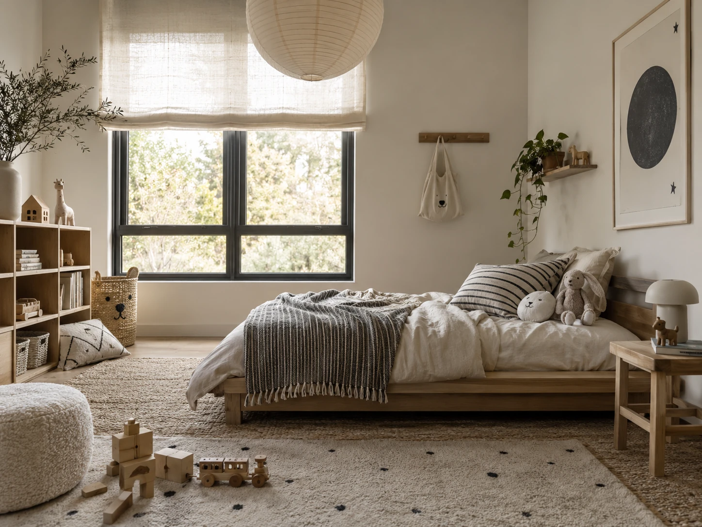 Japandi kids bedroom design