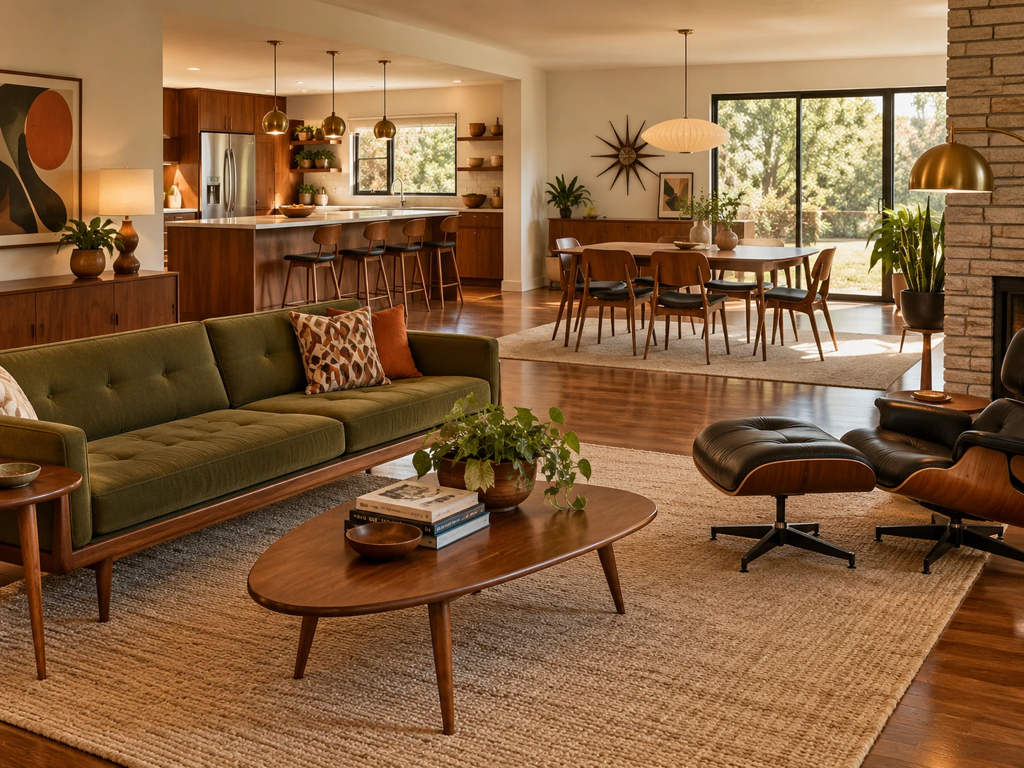 Mid-Century open concept living design