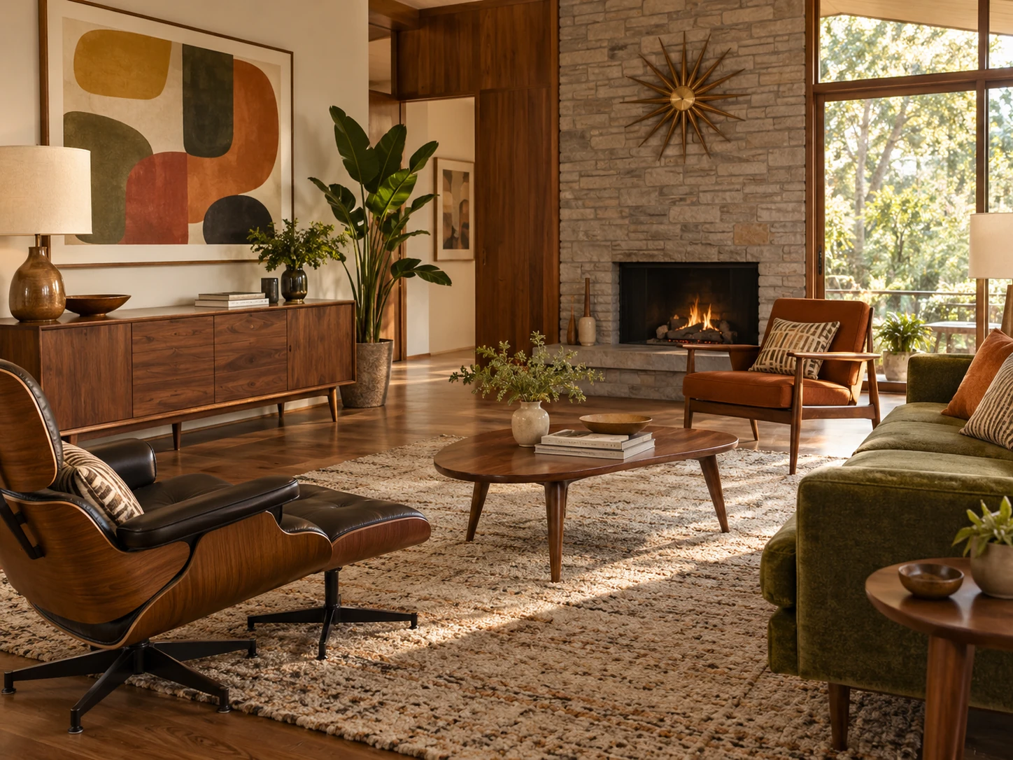 Mid-Century family room design