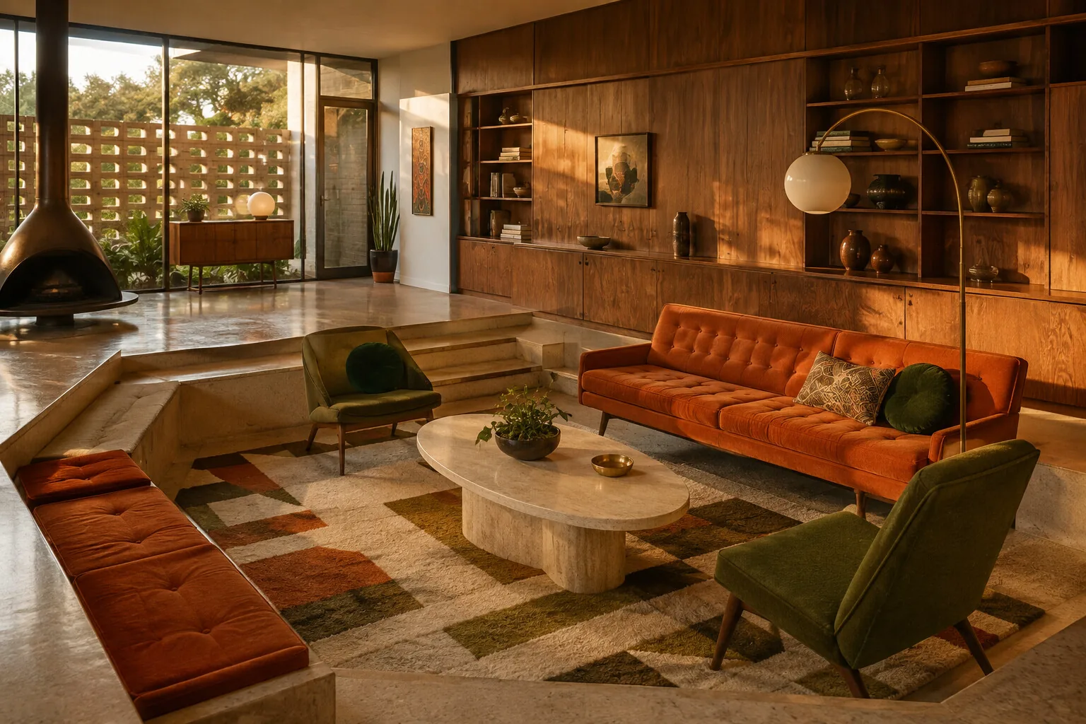 Mid-Century living room design