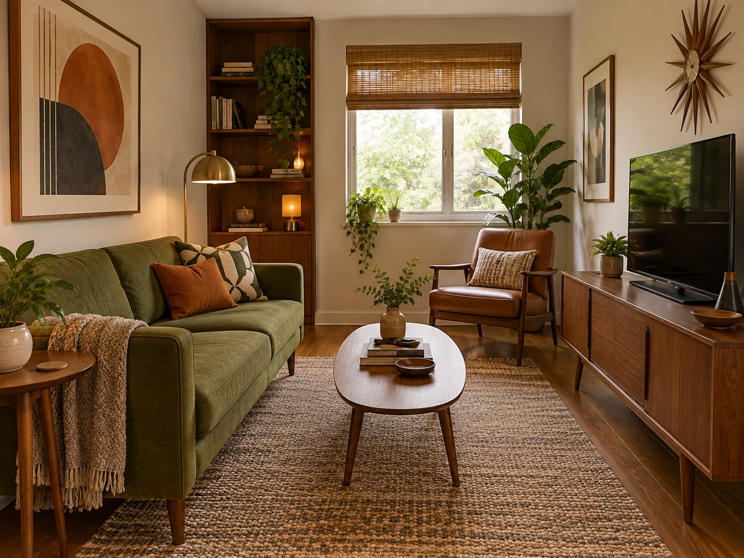 Mid-Century small living room design