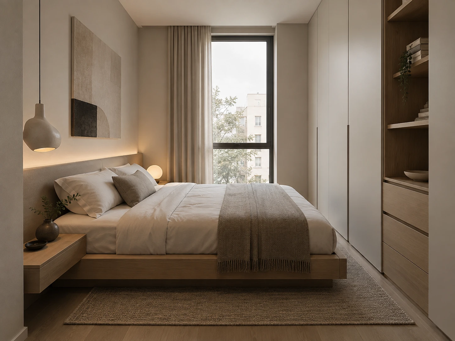 Modern Minimal small bedroom design