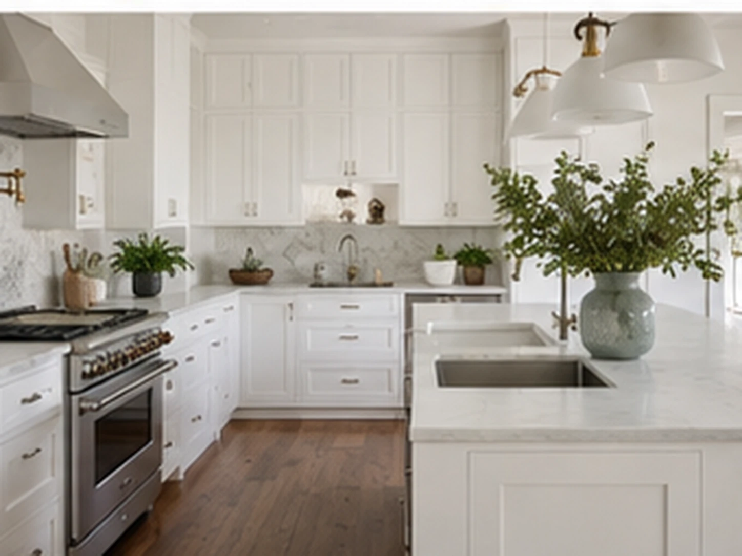 Modern White small kitchen design