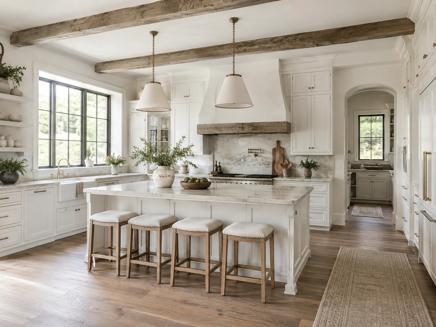 Modern White farmhouse kitchen design