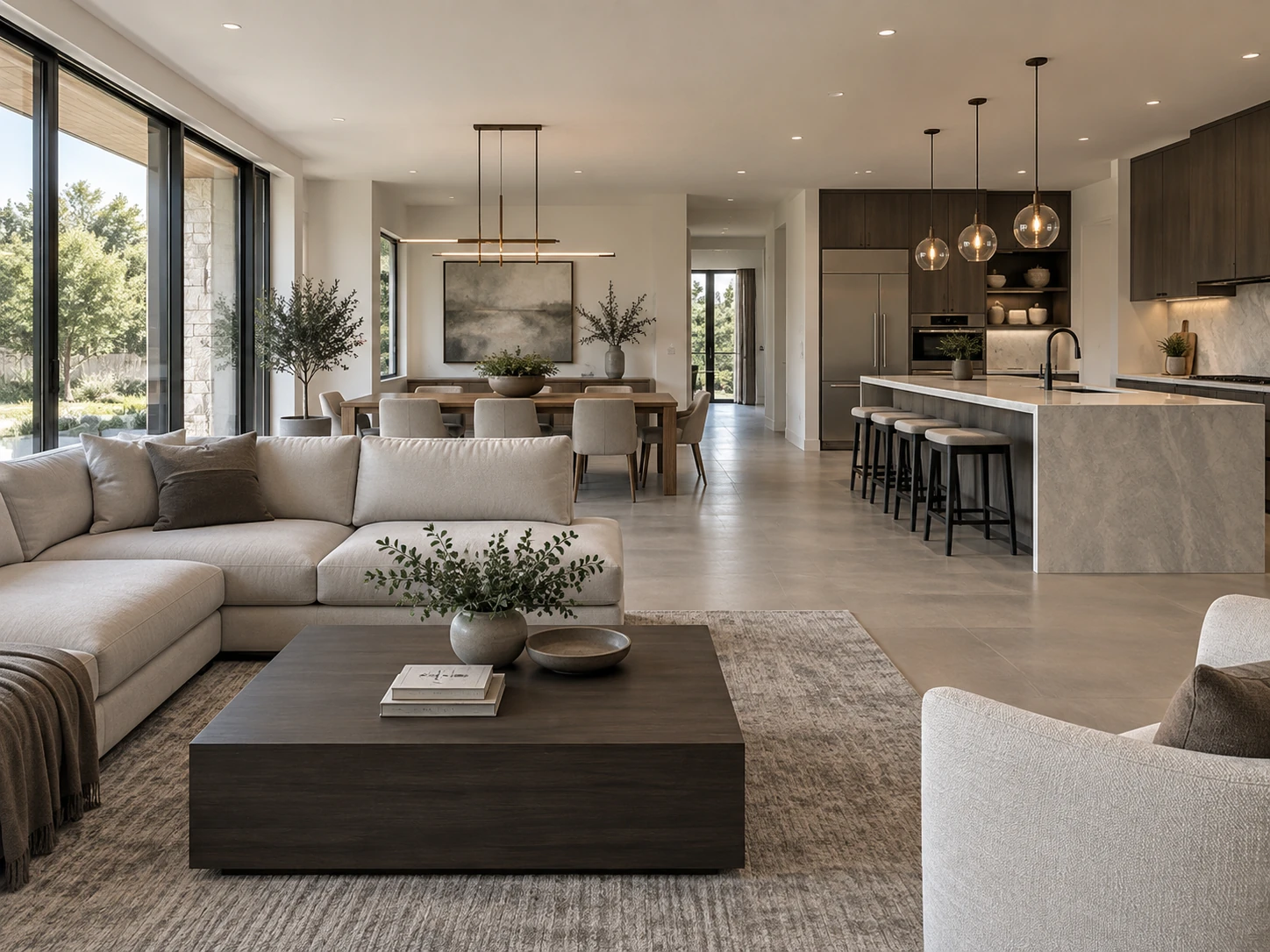 Modern open concept living design