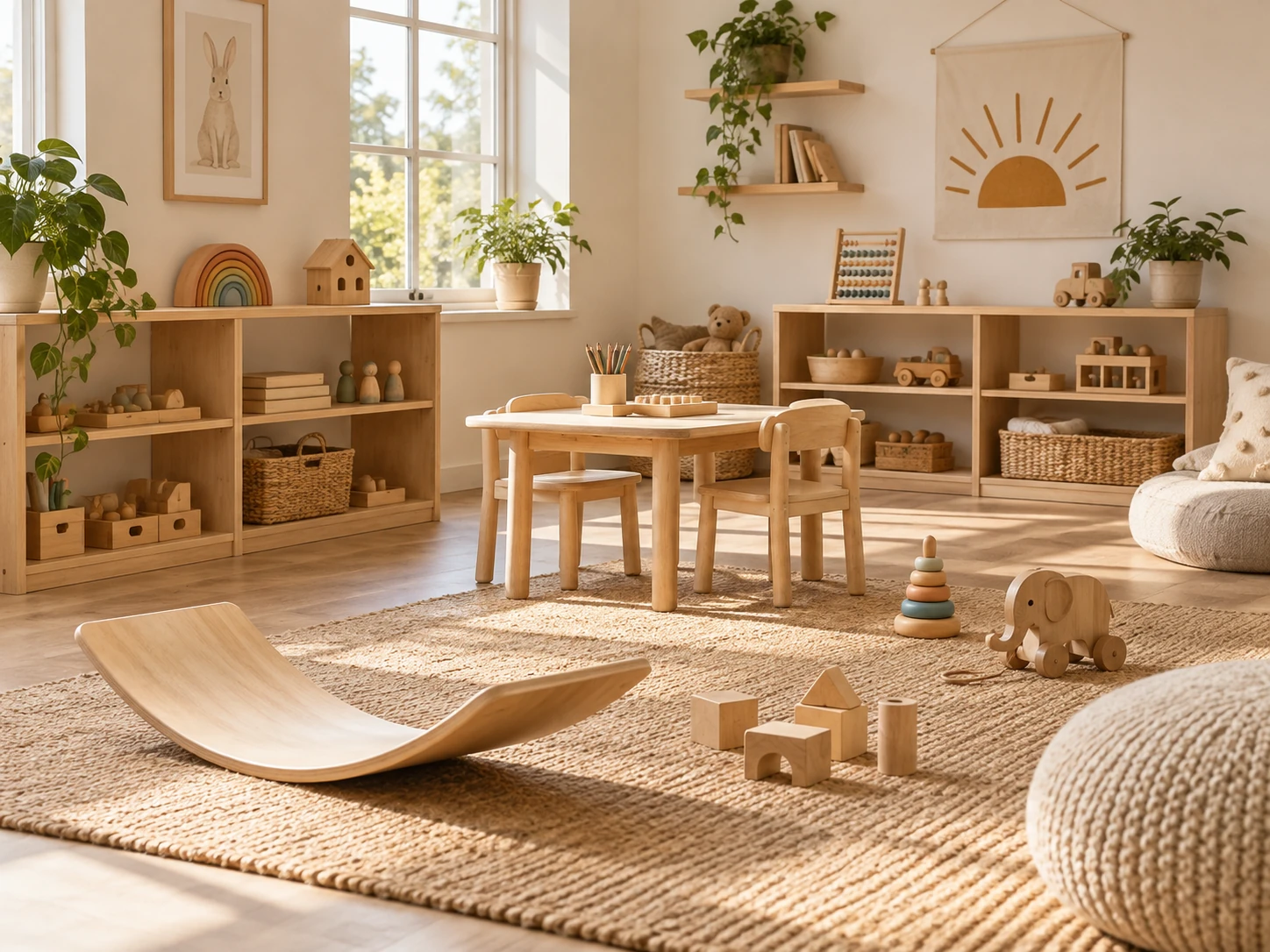 Montessori Natural kids playroom design