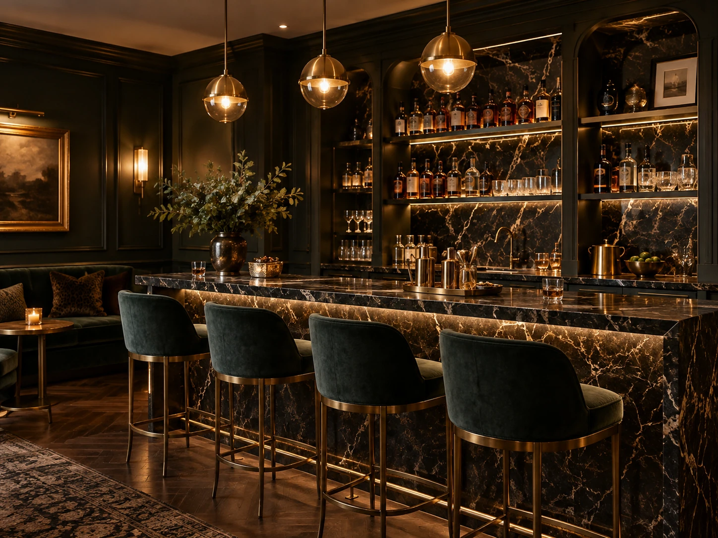 Moody Cocktail Bar home bar design