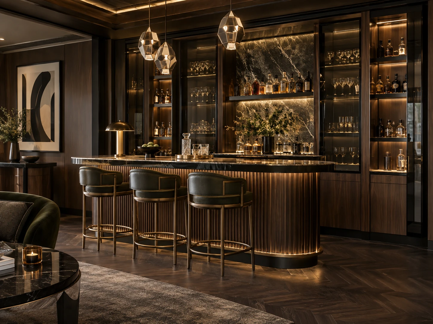 Neo-Deco Bar home bar design