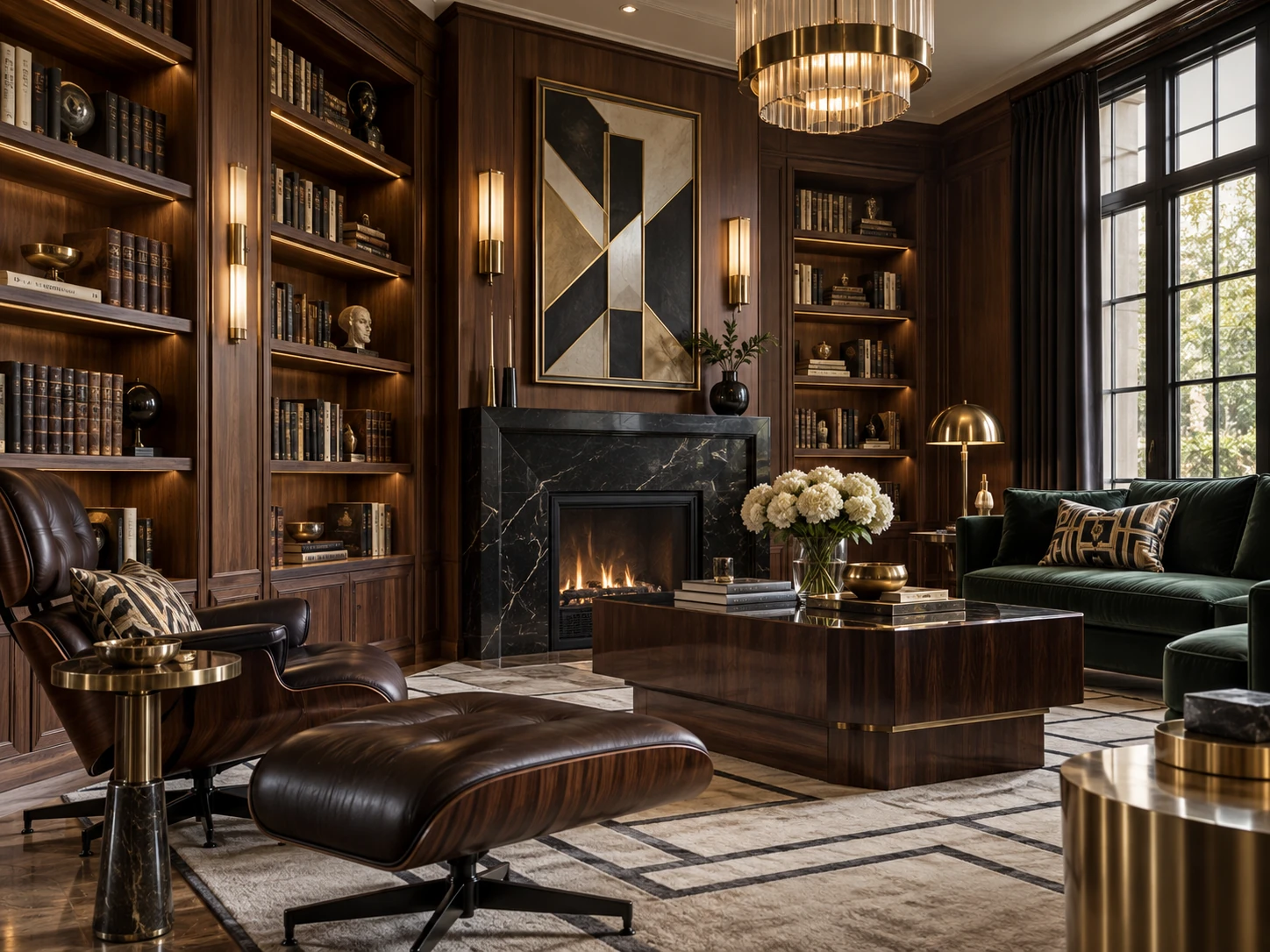 Neo-Deco Library home library design