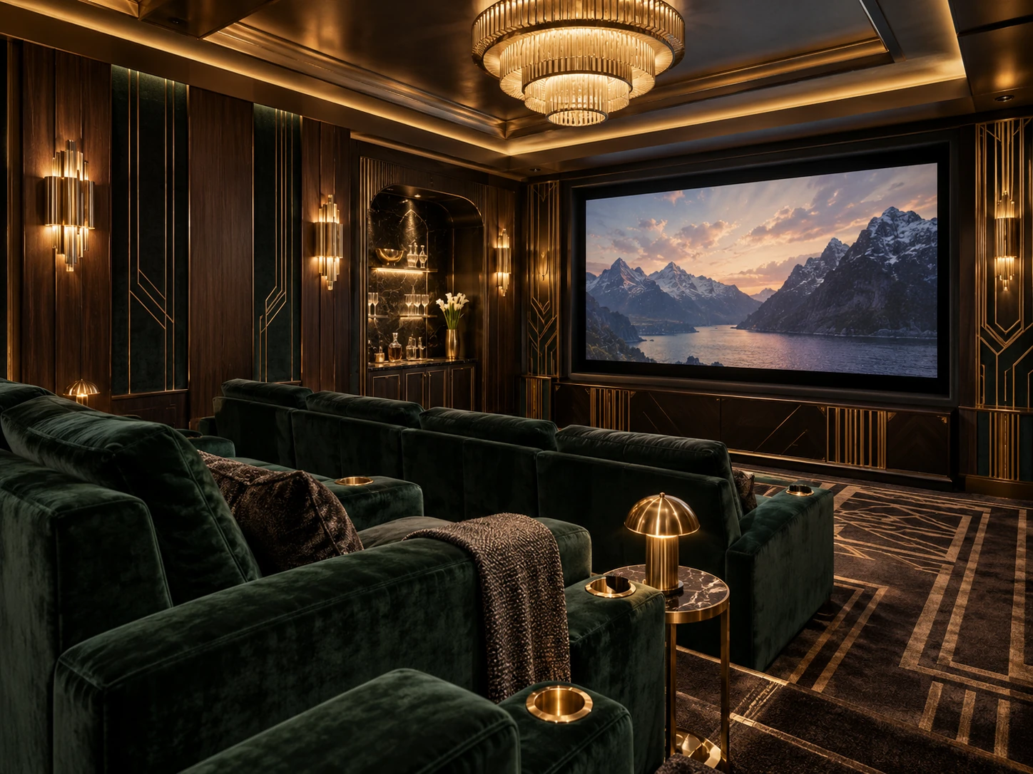 Neo-Deco Theater home theater design