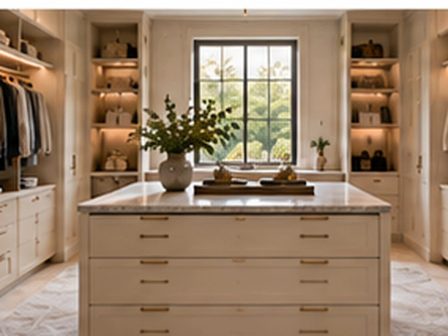 Organic Light walk-in closet design