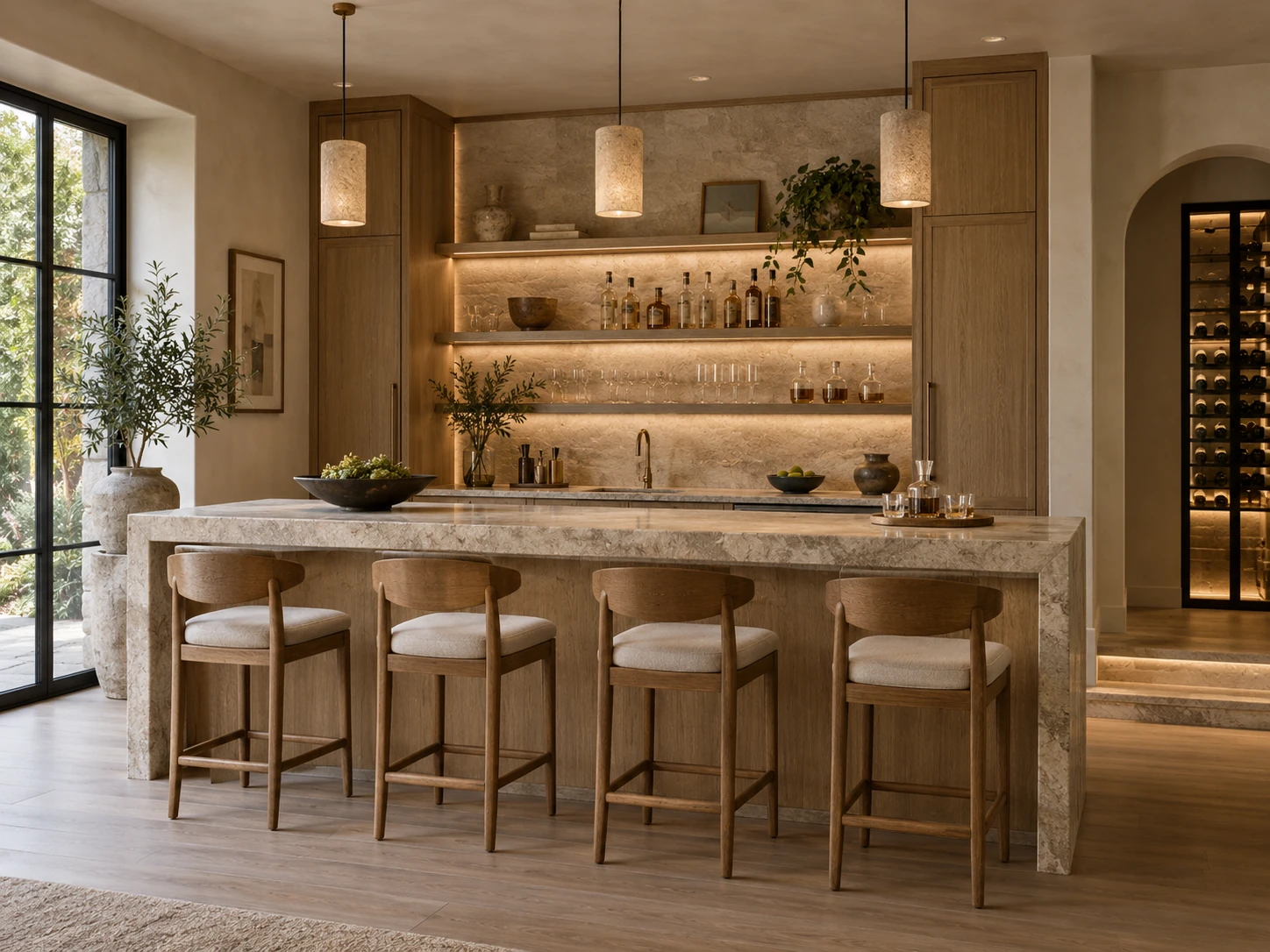 Organic Modern Bar home bar design