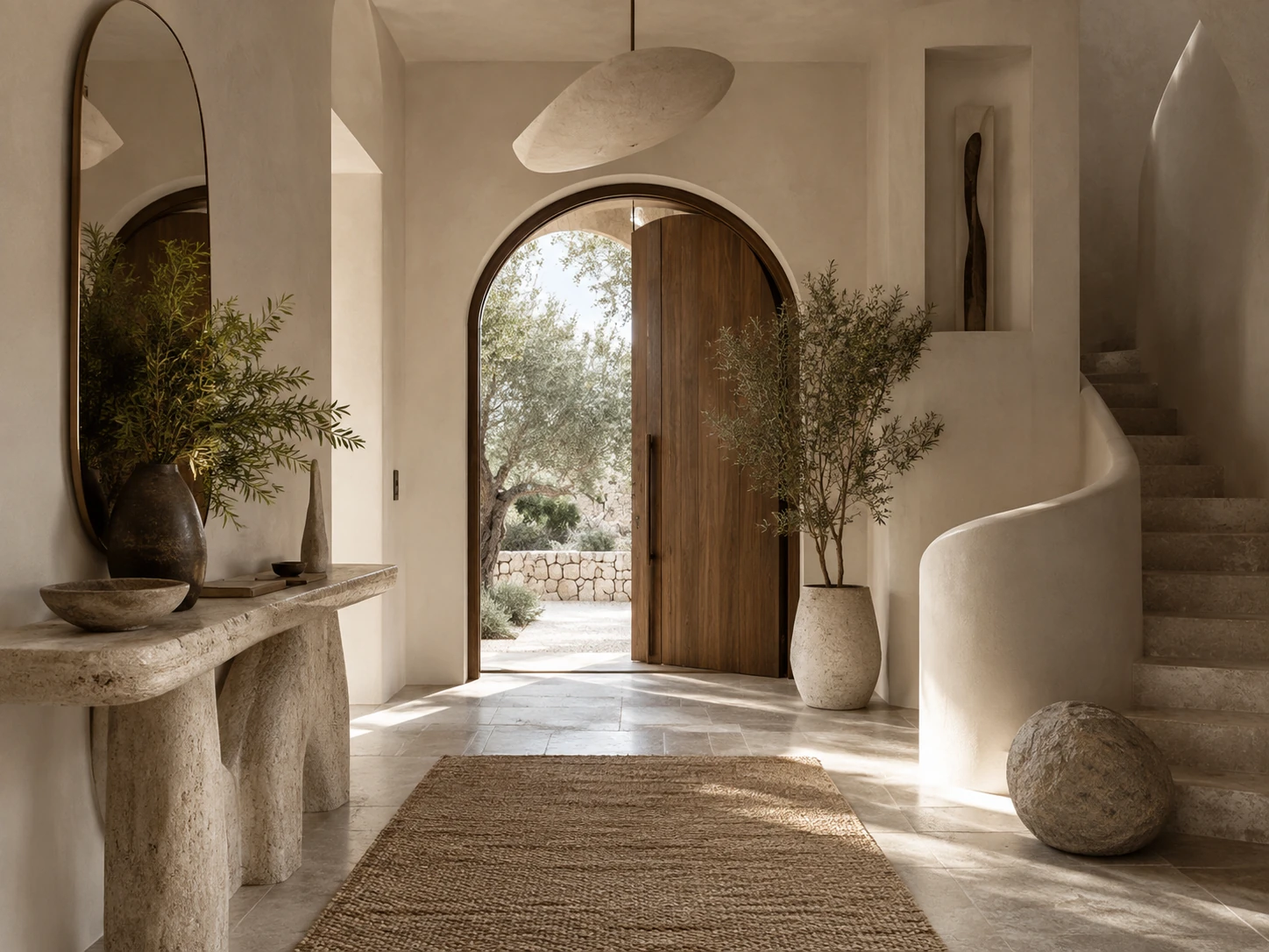 Organic Sculptural entryway design