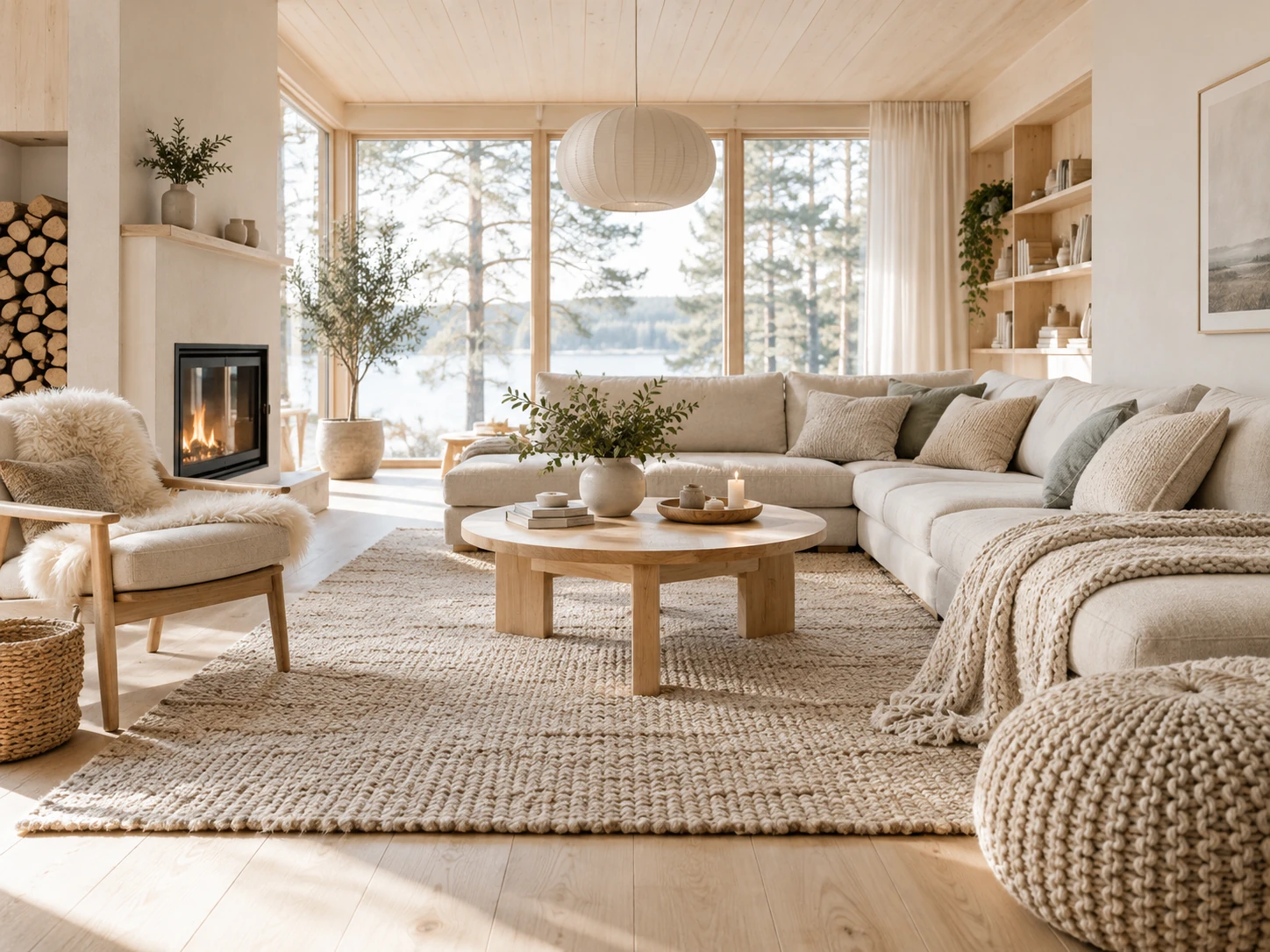 Scandinavian family room design