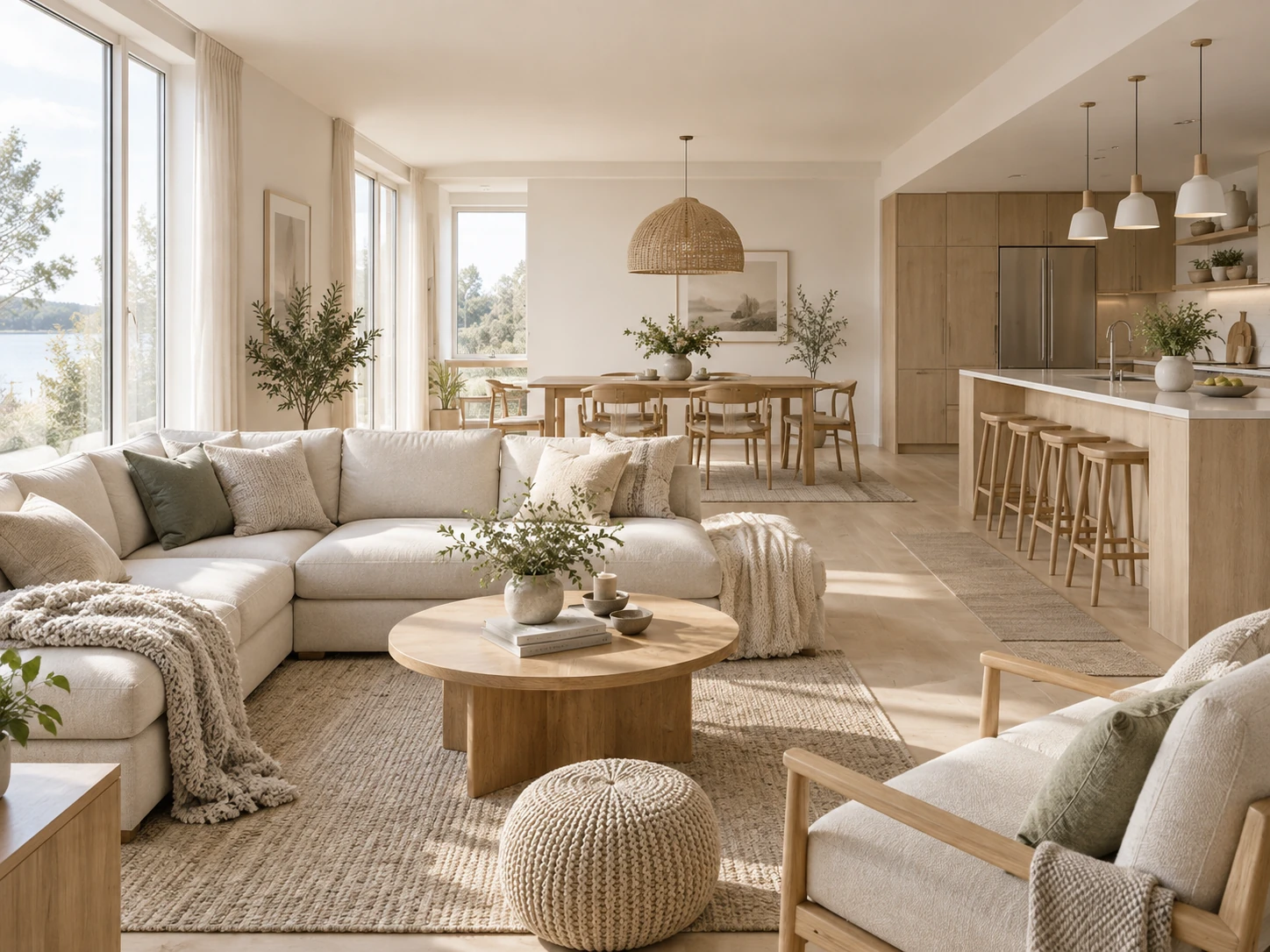 Scandinavian open concept living design