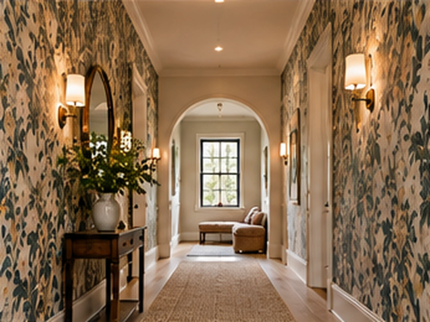 Statement Wallpaper hallway design