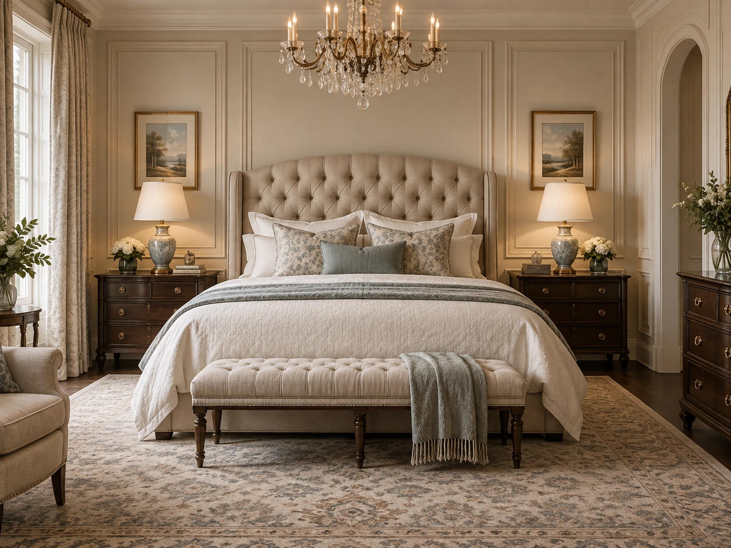 Traditional master bedroom design