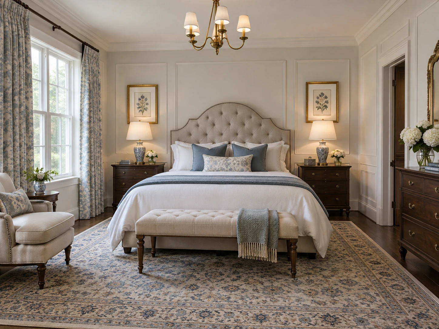 Traditional guest bedroom design