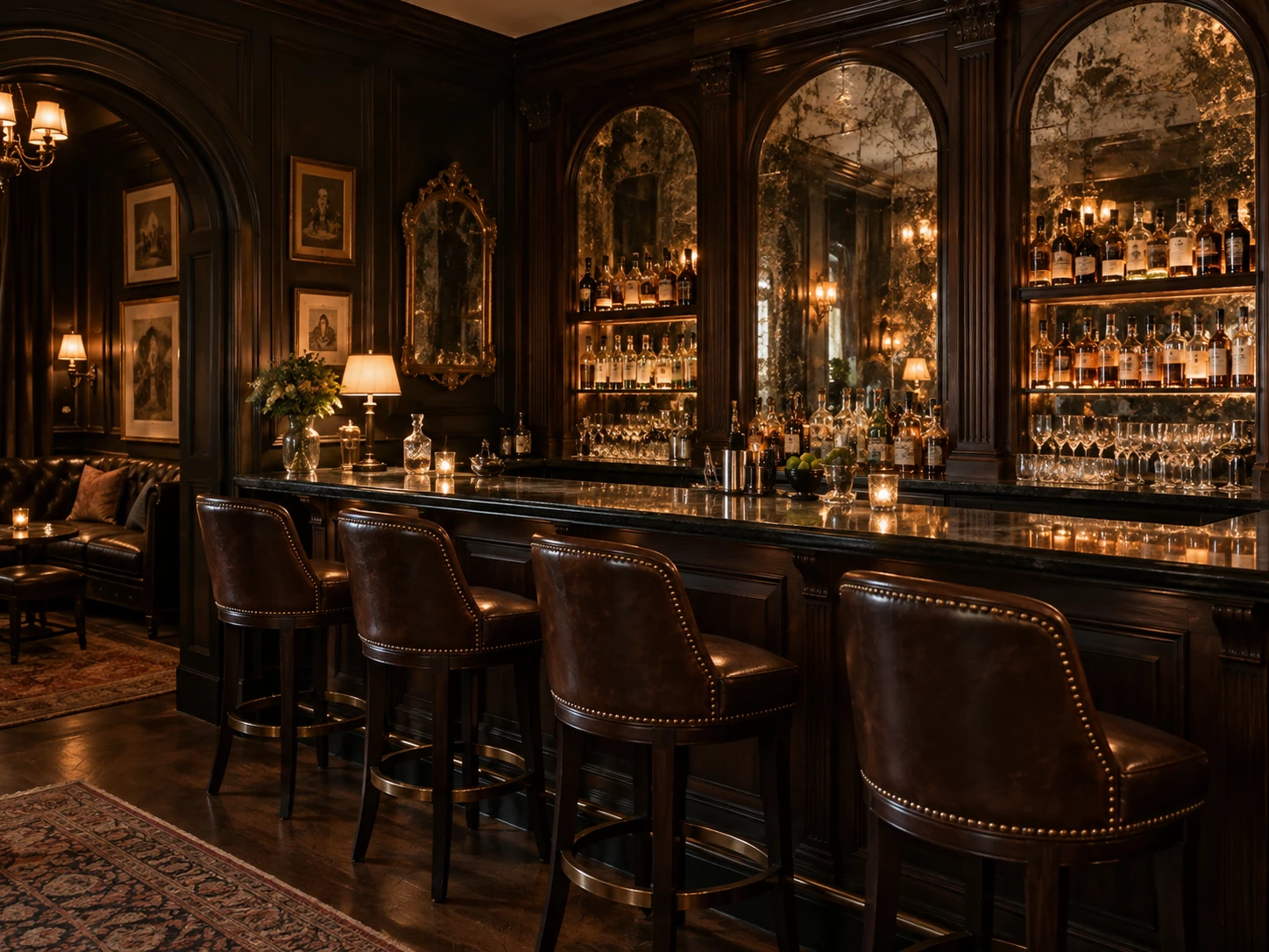 Vintage Speakeasy home bar design