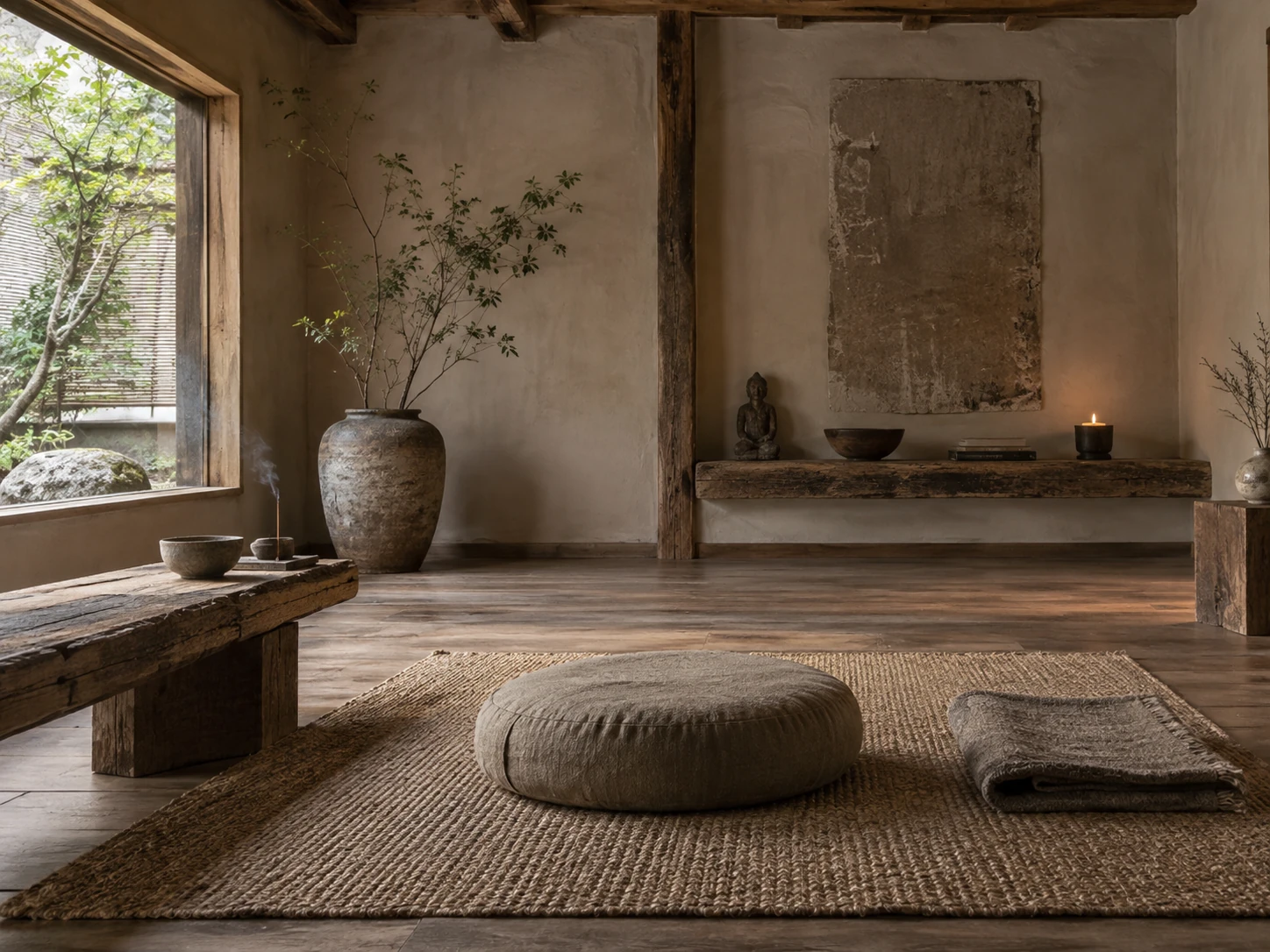 Wabi-Sabi meditation room design