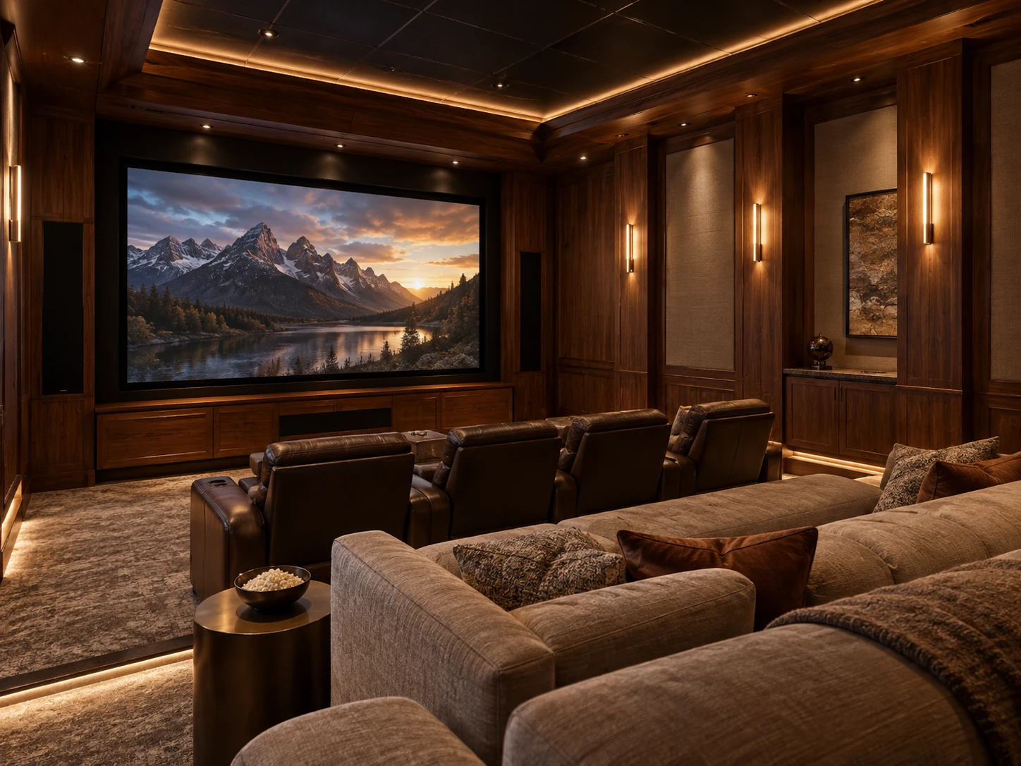 Walnut Cinema home theater design