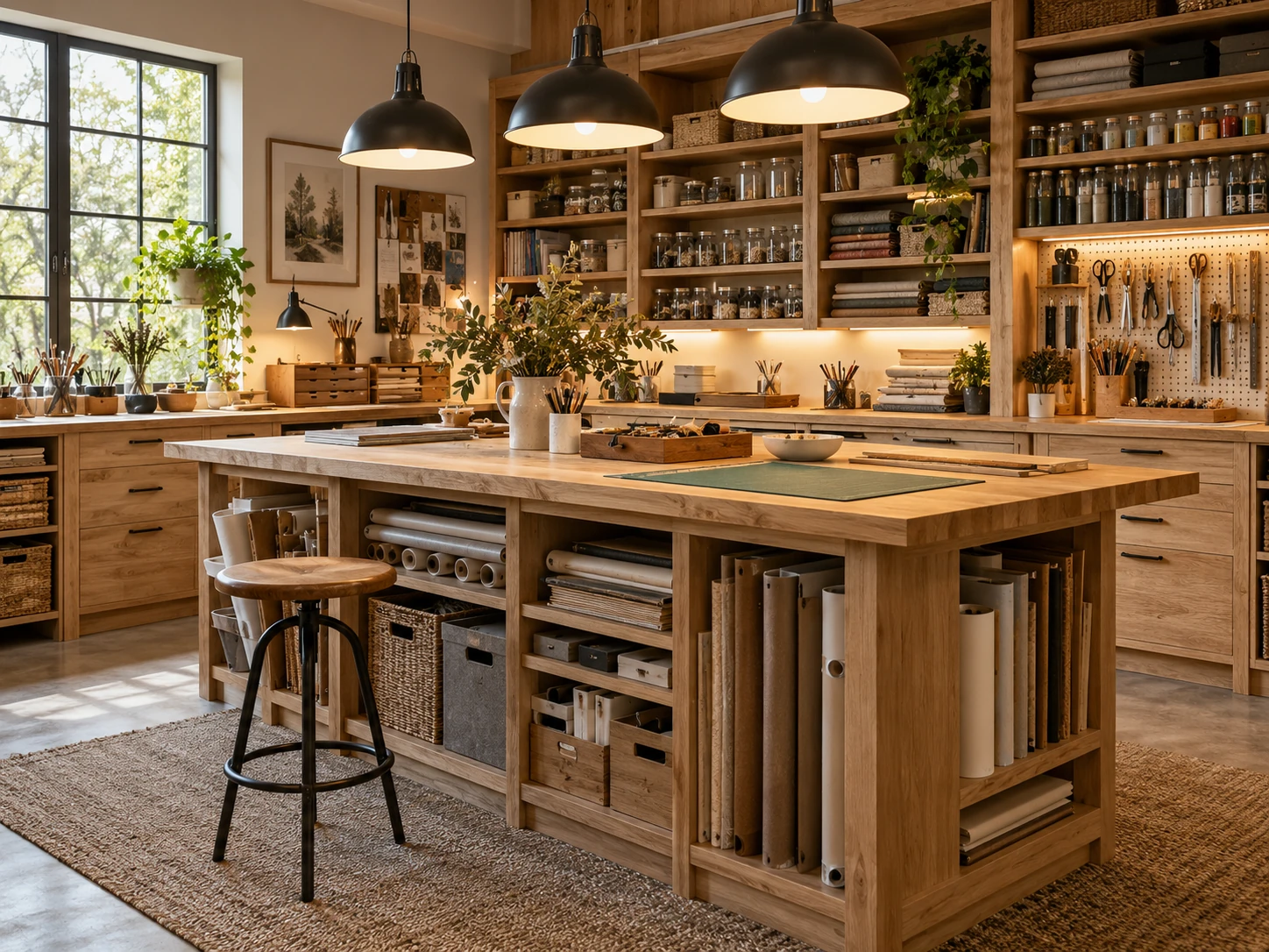 Warm Maker Studio craft room design