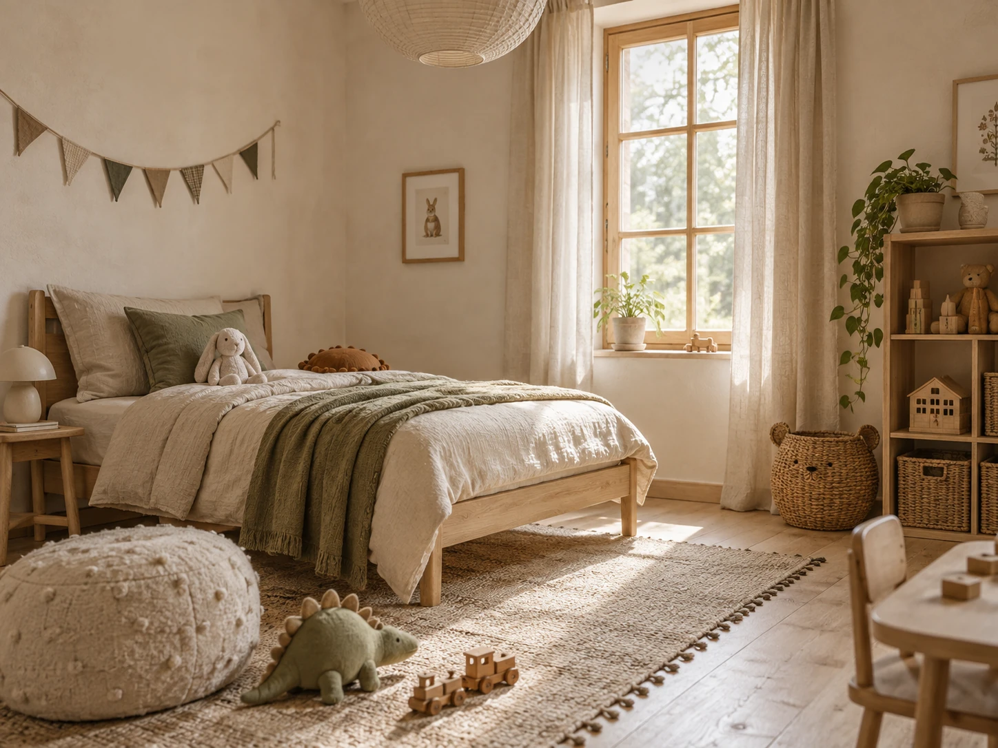 Warm Organic kids bedroom design