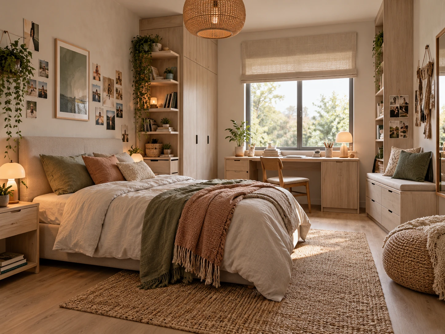Warm Organic teen bedroom design