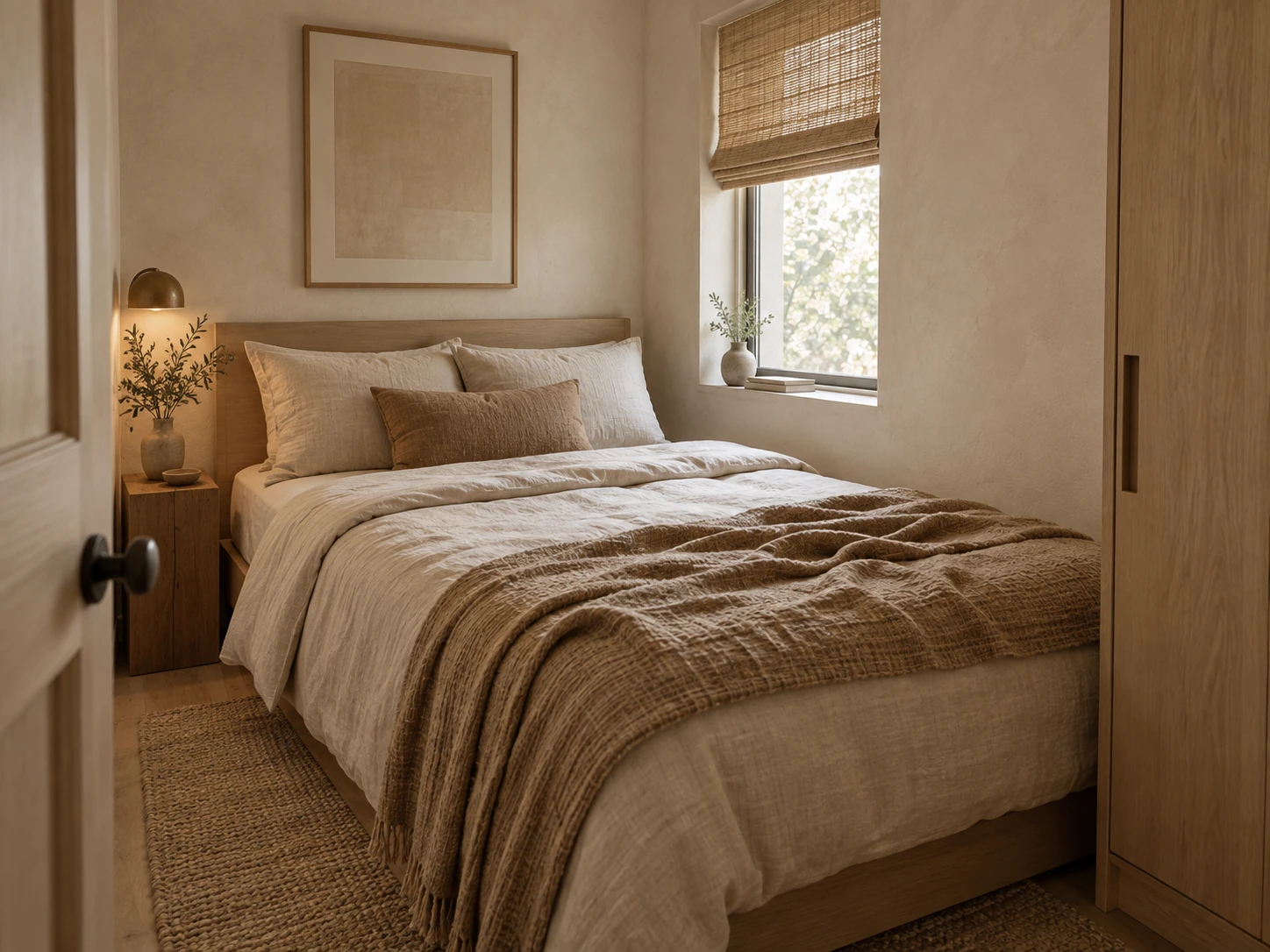 Warm Organic small bedroom design
